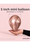 5 Inch Chrome Rose Gold Balloon 100Pcs, Shiny Mini Latex Balloon, Birthday Wedding Engagement Party Decoration - 2