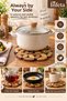 20.5 cm Round Flower Model Beaded Wooden Trivet Pot Pan Teapot Base - 2