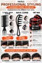 4-Piece Hair Styling Set |   Hair Wax and Wax Comb Set |   3-Sided Comb |   Professional Shaping - 6