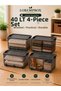 40 L Wheeled Lockable Storage Box Set of 4 Anthracite Stackable, Multi-Purpose Organizing Box