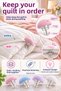 Quilt Duvet Cover Fixing Clip with Metal Pins Non-Slip Bed Cover Holder Set of 4 - 3