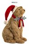 New Year's Eve Natural Wicker Textured Bear Figure Sitting on a Red Hat 70 cm - 2