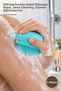 5 Pieces of Bath Massage Pouches with Shower Gel Container – Silicone Double-Sided Massage Pouch, Deep Cleaning, Shower Gel Dispenser