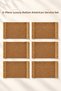 Luxury 6-Piece Brown Wicker Woven Rectangular American Serving Set – 45 × 30 cm