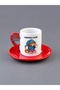 Bezgin Kedi Turkish Coffee Cup, I Don'T Care – I'M Not Afraid Written, Red Handle Coffee Cup, Fun Gift, Gift for a Friend, Birthday Gift - 2