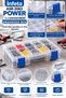 12 Compartment Transparent Organizer Box with Lid, Lockable Multi-Purpose Organizer Storage Box - 4
