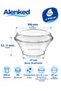 270 Cc Transparent Plastic Dessert Container with Lid Magnolia Pudding Presentation Bowl 6 Pieces - 2