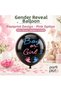 Pink Confetti Gender Reveal Balloon 24 Inch 60 cm Footprint Baby Shower - 2