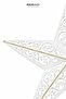 Christmas Decorative Metal Wrought Iron Star Door and Wall Ornament White 55 cm - 2