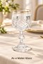Gold Gilded Footed Glass Goblet 150 Ml, Cut Patterned Water Glass and Coffee Side Water Glass, 1 Piece, Stylish Glass Suitable for Turkish Coffee Presentation - 2