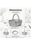 Tricot Knitted Presentation Basket with Handles (19X7 cm) - Candy Holder, Chocolate Holder, and Cosmetic Organizer - 3