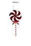 Christmas Ornament Lollipop Candy Stick Glittery Spiral Red White 48 cm