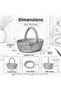 Tricot Knitted Presentation Basket with Handles (19X7 cm) - Candy Holder, Chocolate Holder, and Cosmetic Organizer - 3