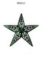 Christmas Decorative Metal Wrought Iron Star Door and Wall Ornament Green 66 cm