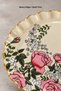 Set of 6 26 cm Glass Serving Plates with Real Gold Gilded Edges, Pink Rose Patterned Wavy Cake and Dessert Presentation Plate - 5