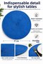 Luxury 6-Piece Navy Blue Knitted Supla Set – 37 cm Round American Serving Set - 8