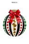 Christmas Metal Spotted and Bowknot Giant Ball Ornament Red Green 45 cm