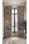 Anthracite Gray Stone Color Marble Patterned Woven Panel Background Curtain Living Room Bedroom - Benetti - 4