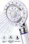 Premium White Filtered Shower Head with 5 Different Water Flows, Massage Effect, Chlorine and Limescale Filtering - 2