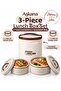 Stainless Steel Portable Lunch Box Vacuum Food Container Set, Heat Insulated Carrying Bag with Fork-Spoon Compartment Set