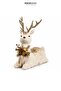 Christmas Decorative Glittery Sitting Deer Figure Cream 42 cm
