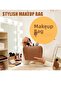 Women's Makeup Organizer Bag Leather Cosmetic Travel Handbag - 3