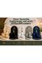 3-Piece Gray Decorative Bathroom Set with Ceramic Elephant Figure, Toothbrush Holder + Liquid Soap Dispenser + Solid Soap Dispenser - 7