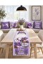 Purple Lavender Bicycle Country 4-Piece Throw Pillow Cover Runner Set - 2