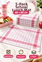 5-Piece School Lunch Cover Striped 40X60 cm Washable - 2