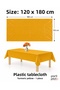 Mustard Yellow Plastic Tablecloth 120X180 cm Rectangular Birthday Party Cover 1 Piece - 3