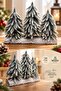 3-Piece Luxury Table Pine 40X30 cm Snowy Real Tree Look Christmas Pine Tree New Year Tree Decoration - 2