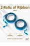 Blue Metalized Raffia 2 Pieces X 25 Meters Balloon String Gift Wrapping Decoration Ribbon - 2