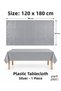 Silver Plastic Tablecloth 120X180 cm Rectangular Birthday Party Cover 1 Piece - 3