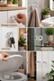 4 Pieces Transparent Crystal Adhesive Handle Button Cabinet Drawer Toilet Seat Handle 20 mm - 4