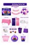Manifest 16-Person Banner, Curtain & Table & Balloon & Plate & Cup & Toothpick & Corn Box & Fork & Napkin Birthday Party Celebration Set - 2