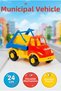 City Vehicle Garbage Truck 24 cm Movable Mechanism Durable Plastic Toy Truck