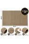 American Service Pvc 30X45Cm Beige-Brown Set of 6