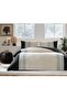 Ranforce -Cool Line Beige- Double Duvet Cover Set with Elastic Sheets - 4