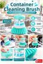 Dish and Cleaning Brush with Container Practical Hand Brush with Push-Dispensing Container for Liquid Detergent
