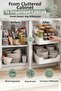 2 Pieces Vita Large Rail Shelf Multi-Purpose Cabinet Kitchen Bathroom Pantry Organizer Sliding Shelf - 4