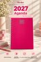 17X24 Spiral Annual Agenda Pink