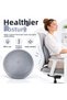 33cm Inflatable Balance Disc,Exercise Cushion with Nobs Massage, Pilates Yoga Core Fitness and Lumbar Back Support Cushion Grey,Y09 - 6