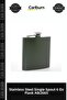 Special Production Metal Camping Men's Gift Travel Stainless Steel Single 6 oz Flask with Pocket Alk2665
