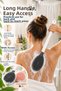 Long Handle Silicone Back Scrubber – Body Cleansing Shower Brush – Ergonomic Handle Bath Brush - 4