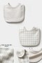 2-Pack 100% Cotton Combed Cotton Unisex, Newborn 0-6 Months Baby Bib