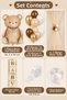 Newborn Baby Girl & Boy Welcome Set Teddy Bear Theme 45 Balloons Party Decor Baby Shower Baby Birth Room Baby Box Tulle Set - 2