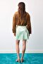 Limited Edition Mint Extra Short/Super Mini Wrap Sequin Skirt Tpraw27Et00006 - 4