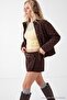 Brown Slim Corduroy Mini Skirt Twoaw27Sr00045 - 4