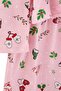 Pink Christmas Patterned Elastic Waist Large Size Pajama Set Tbbaw27Ai00067 - 3