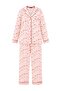Multi-Colored Patterned Shirt Collar Piping Knitted Large Size Pajama Set Tbbaw27Ai00050 - 6